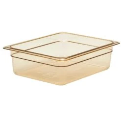 Cambro 24HP150 Amber High Heat 1/2 Size X 4" D Food Pan