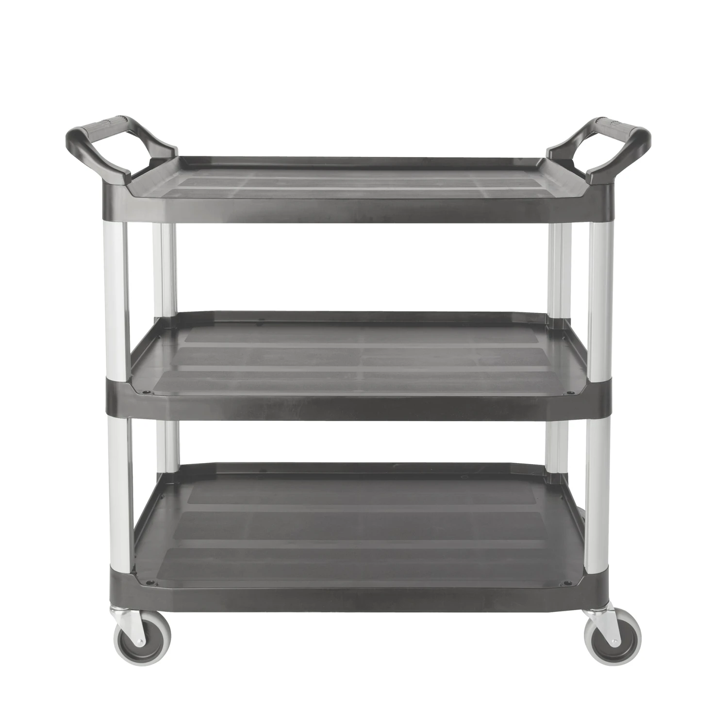 Rubbermaid FG409100GRAY Xtra Open Sided 3-Shelf Utility Cart