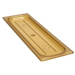 Cambro 20LPHPC150 Amber High Heat 1/2 Long Size Flat Cover