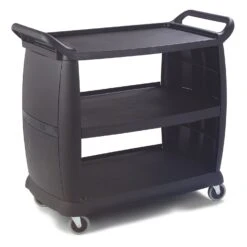 Carlisle CC224303 Large Black Bussing And Transport Cart