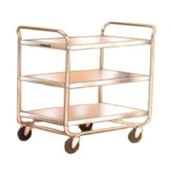 Lakeside 493 S/S 500 Lb Capacity 3-Shelf Chrome Plated Utility Cart