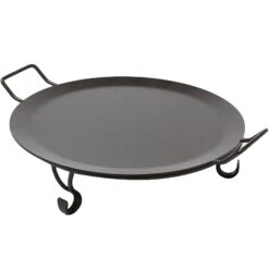 American Metalcraft GS18 18" Round Wrought Iron Griddle W/ Stand