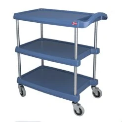 Metro MY1627-34BU MyCart BC Series Blue 16 X 27" 3-Shelf Cart