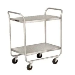 Lakeside® 210 Stainless Steel 15-1/2" X 24" Two Shelf Utility Cart