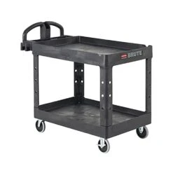 Rubbermaid FG454600BLA 2-Shelf Heavy Duty Utility Cart