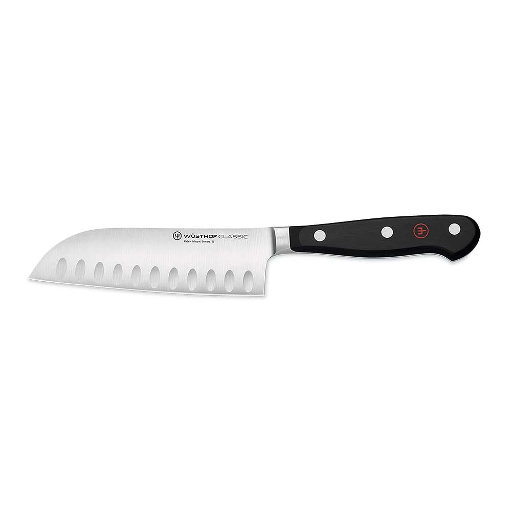 Wusthof 4182-7 Classic Carbon Steel 5" Hollow Edge Santoku Knife