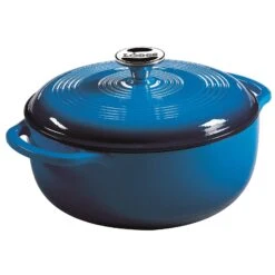 Lodge® EC4D33 Blue 4.5 Quart Cast Iron Dutch Oven With Lid