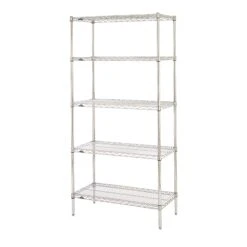 Metro 5N557BR Super Erecta Brite 48 X 24" X 74" Starter Shelving Unit