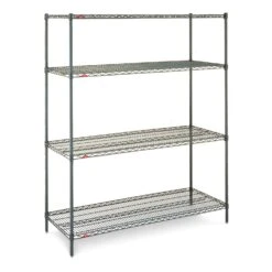 Metro N556K3 Super Erecta Brite 48" X 24" X 63" Starter Shelving Unit