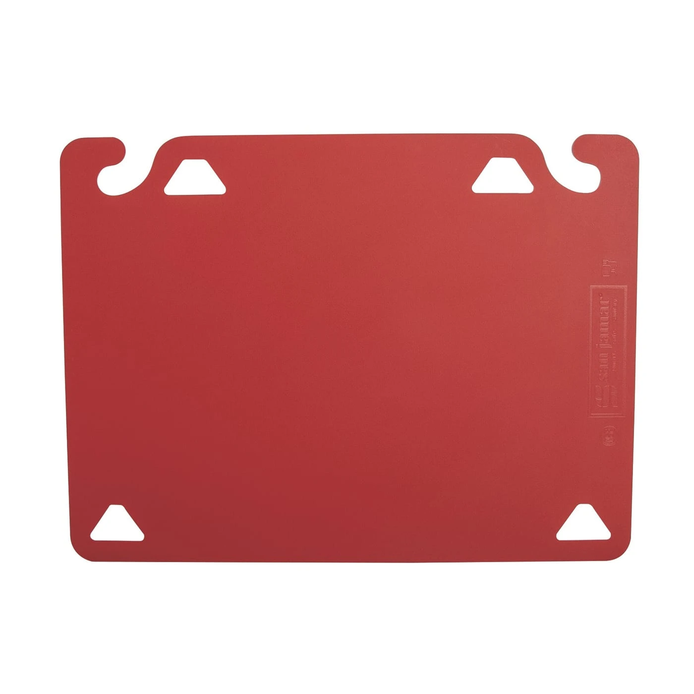 CARLISLE San Jamar CBQGSC1218RD 12 X 18 Red QuadGrip Cutting Board - 2 / PK