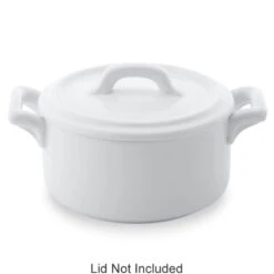 Bon Chef 1600002P White 9-1/2 Ounce Cocotte Baker Base - 36 / CS