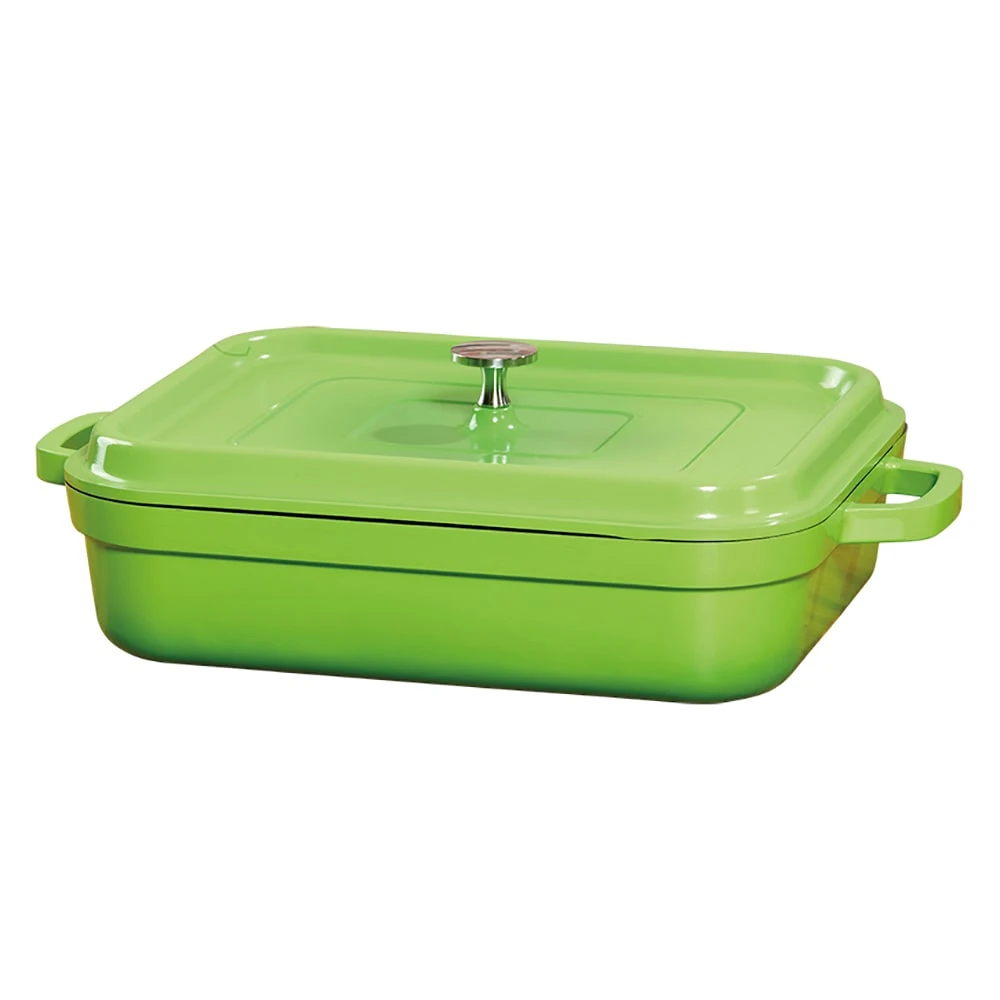 G.E.T. CA-010-G/BK Green/Black Heiss 5 Quart Roaster Set With Lid