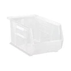 Quantum Storage QUS240CL Clear 14-3/4 X 8-1/4 X 7" Stack Bin - 12 / CS