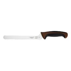 Mercer M22418BR Brown Wavy Edge Offset 8" Bread Knife