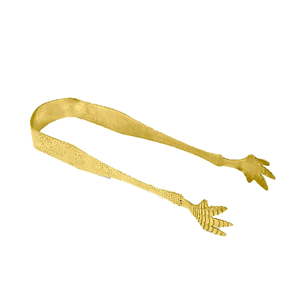 Cocktail Kingdom OTH-TLNTNG-G Gold Plated S/S Talon 7.7" Ice Tong