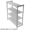 Cambro CPU186064V4480 Camshelving 18" X 60" X 64" 4-Shelf Vented Kit