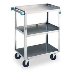Lakeside® 411 S/S 500 Lb Capacity 3-Shelf Cart With Swivel Casters