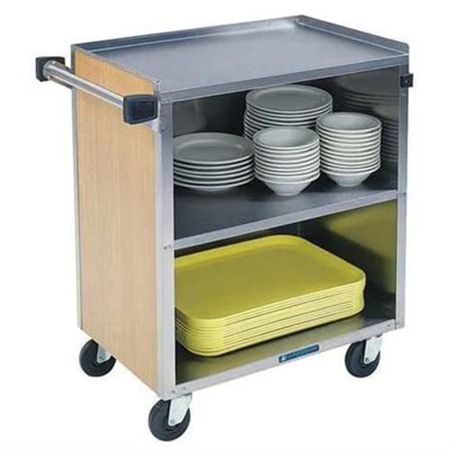 Lakeside® 622 Walnut Laminate / S/S Three Shelf Utility Cart