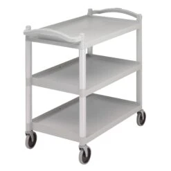 Cambro BC340KD480 Speckled Gray 3 Shelf Knockdown Utility Cart